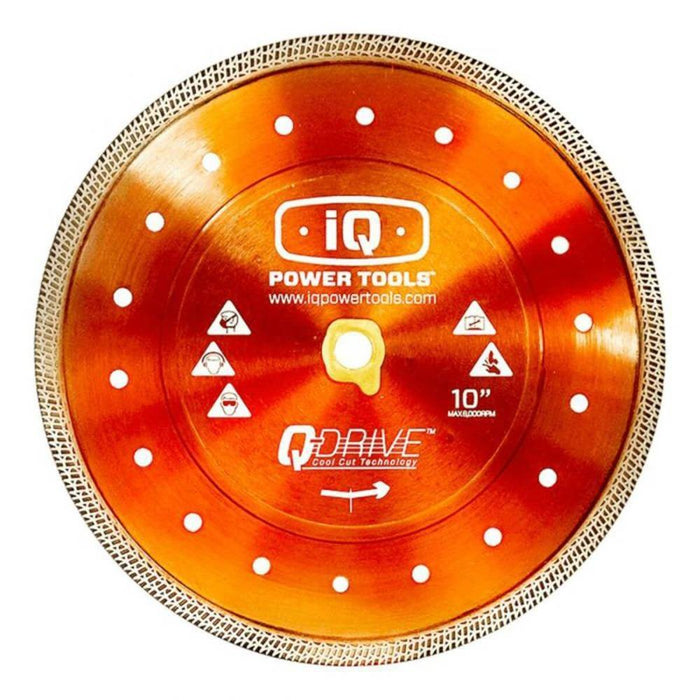 iQTS244 10 in Q-Drive combination blade, orange circular disc with bolt holes