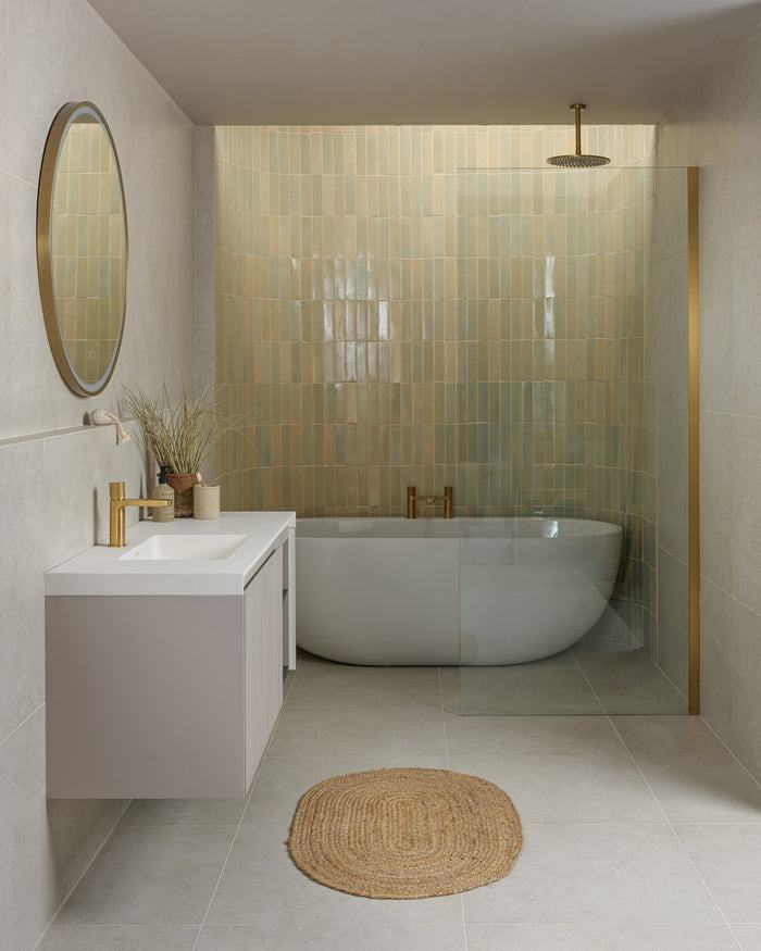 Islington Porcelain White Matt|Credit: Tissino Bathroom Products|stone-glaze-ceramic-chambray-gloss-brick
