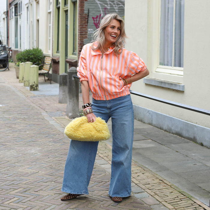 Jack streep oranje roze rits