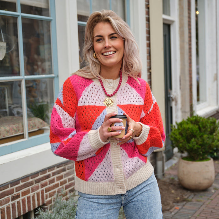 Janel knit pink a boo lavender