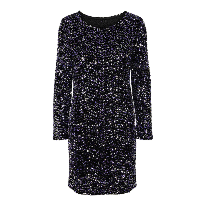 Kam new jurk zwart paars