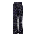 Kam wide broek zwart paars