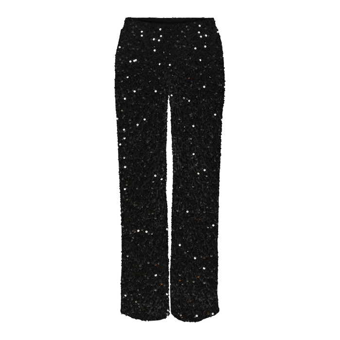 Kam wide broek zwart