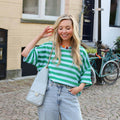 Kate streep tee blauw groen