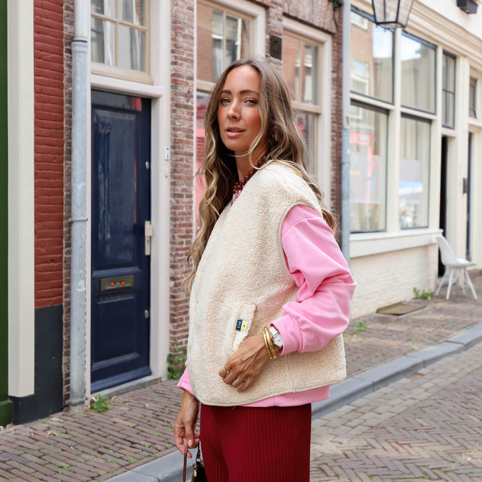 Katty teddy gilet birch