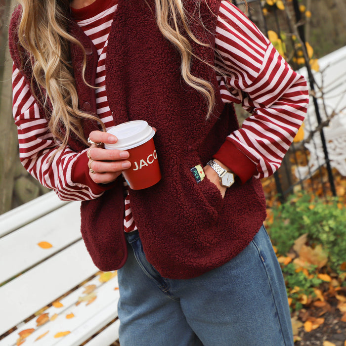 Katty teddy gilet tawny port