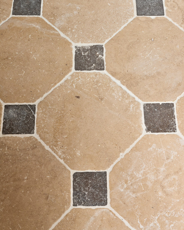 Lacock Limestone Heritage Finish Octagons & Hazlebury Cabochons