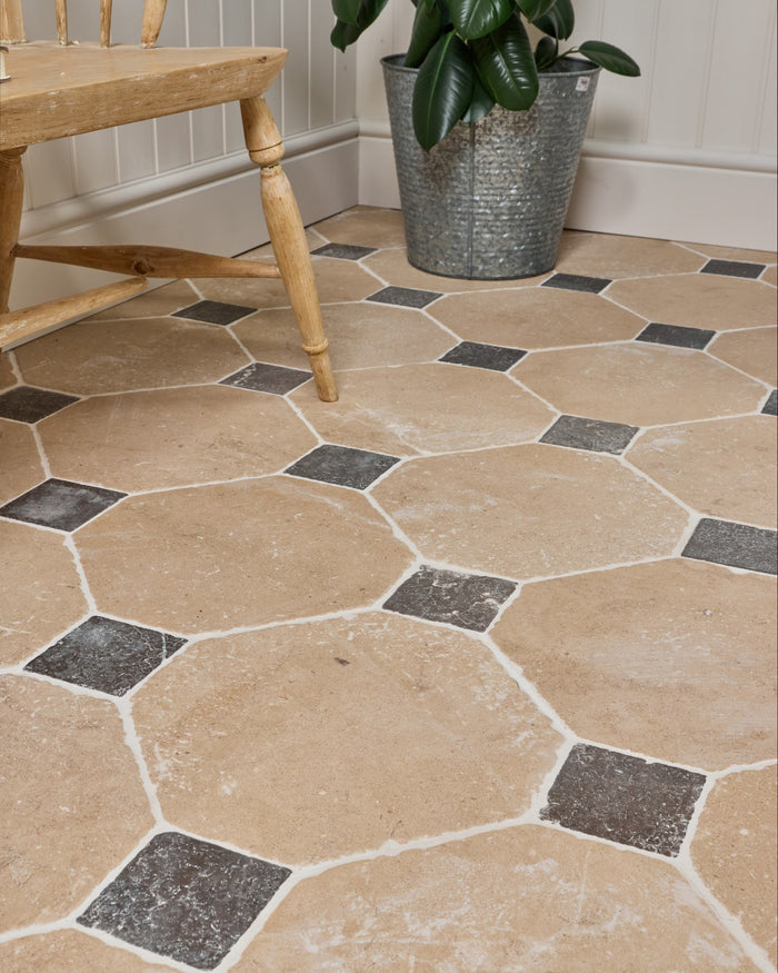 Lacock Limestone Heritage Finish Octagons & Hazlebury Cabochons