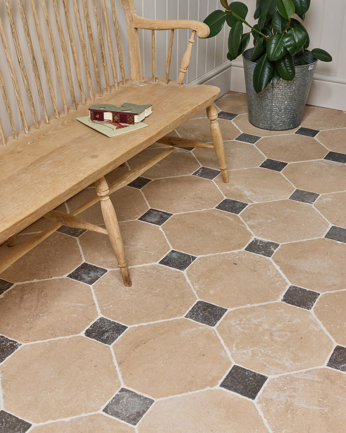 Lacock Limestone Heritage Finish Octagons & Hazlebury Cabochons