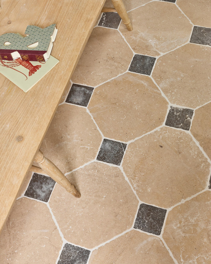 Lacock Limestone Heritage Finish Octagons & Hazlebury Cabochons