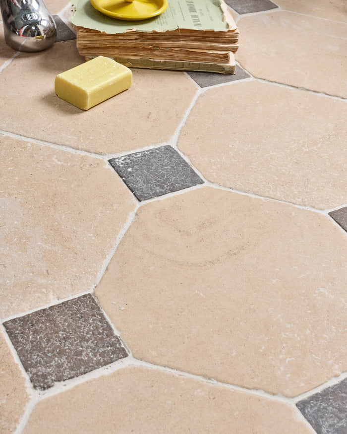 Lacock Limestone Heritage Finish Octagons & Hazlebury Cabochons