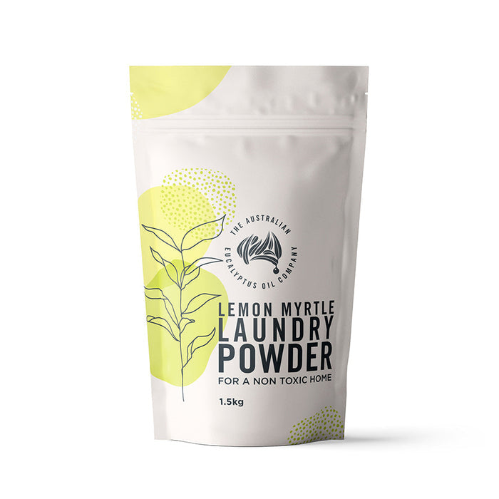 Lemon Myrtle Laundry Powder 1.5kg resealable pouch for a non toxic home