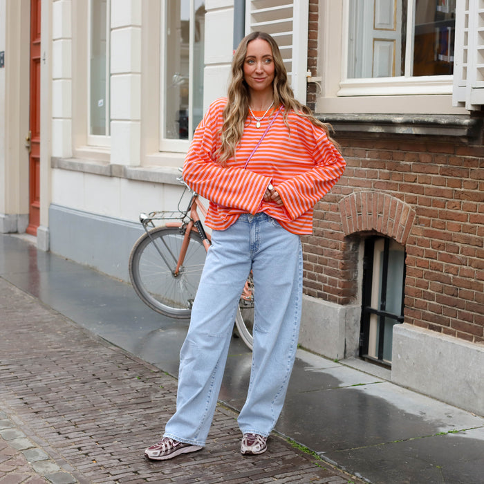 Le Marais shirt roze oranje