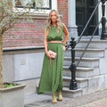 Linnen set rok en top groen