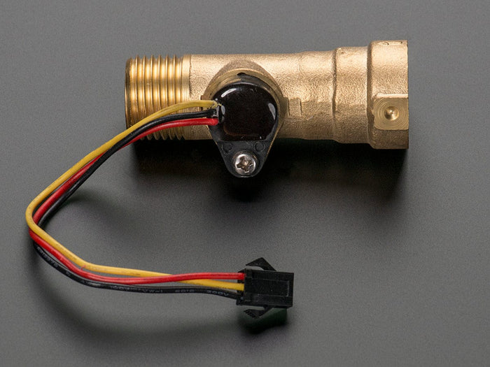 Liquid Flow Meter -  Brass 1/2" Nominal Threaded [Discontinued] by The Pi Hut - The Pi Hut
