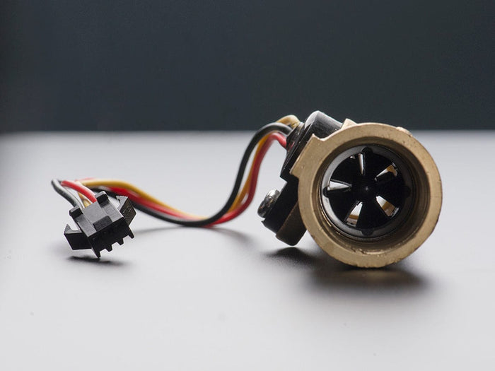 Liquid Flow Meter -  Brass 1/2" Nominal Threaded [Discontinued] by The Pi Hut - The Pi Hut