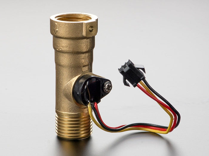 Liquid Flow Meter -  Brass 1/2" Nominal Threaded [Discontinued] by The Pi Hut - The Pi Hut