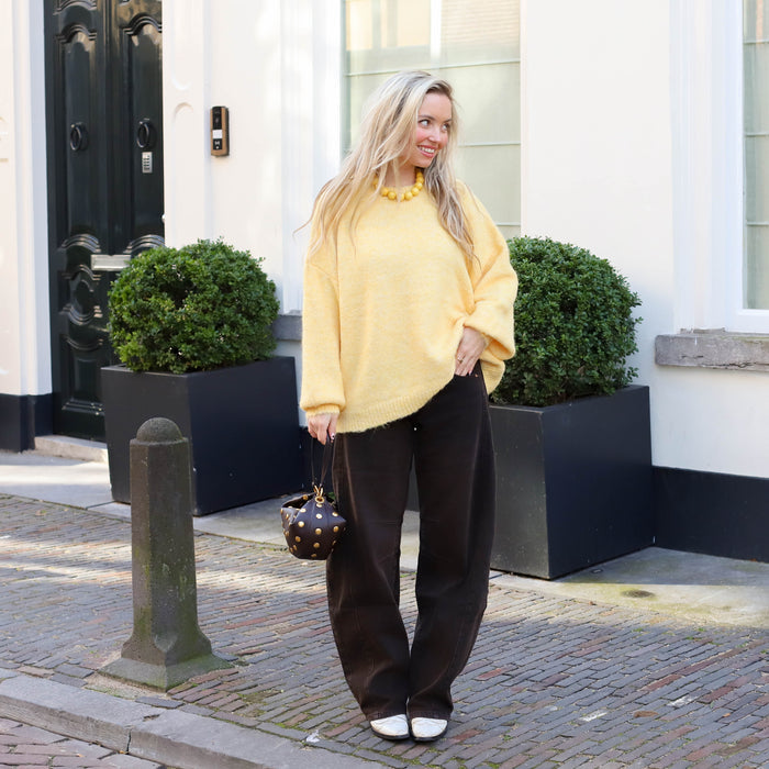 Lola knit trui geel