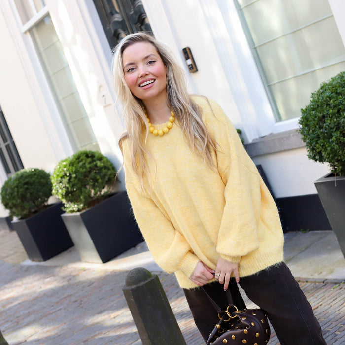 Lola knit trui geel