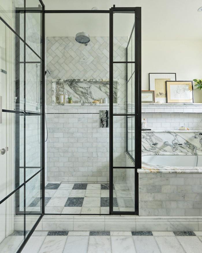 Long Island Marble Honed Finish Skirting|Bathroom design, installation and photography by Simply Bathrooms & Interiors|kendal-marble-tumbled-finish, long-island-marble-honed-finish-brick, long-island-marble-honed-finish-dado, long-island-marble-tumbled-finish