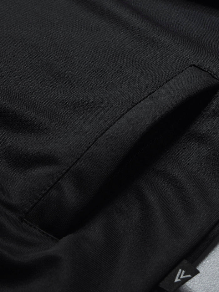 Louis Vicaci Active Wear Stylish Zipper Mock Neck with Logo For Men-Black-BE2052