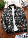 Louis Vicaci Fur Zipper Mock Neck Jacket For Men-Camouflage-BR867