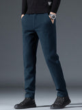 Louis Vicaci Interlock Stretchy Slim Fit Pent For Men-Dark Blue with Noise-RT2416