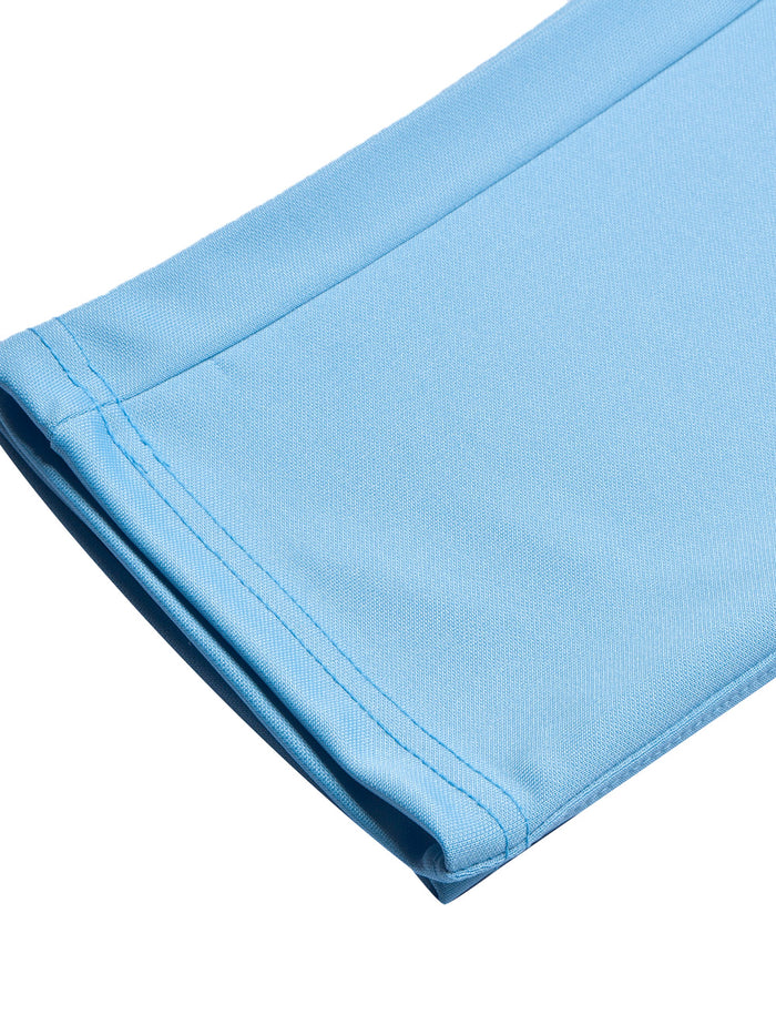 Louis Vicaci Interlock Stretchy Slim Fit Pent For Men-Sky Blue-BR13257