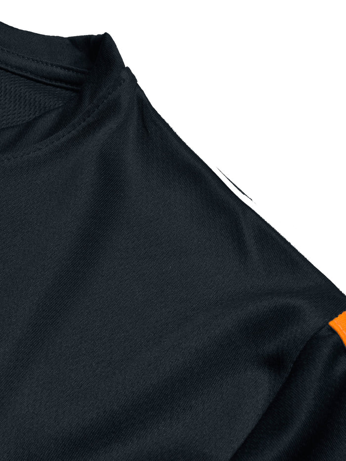 Louis Vicaci Summer Active Wear Tracksuit For Men-Navy with Orange & White Stripes-RT2500
