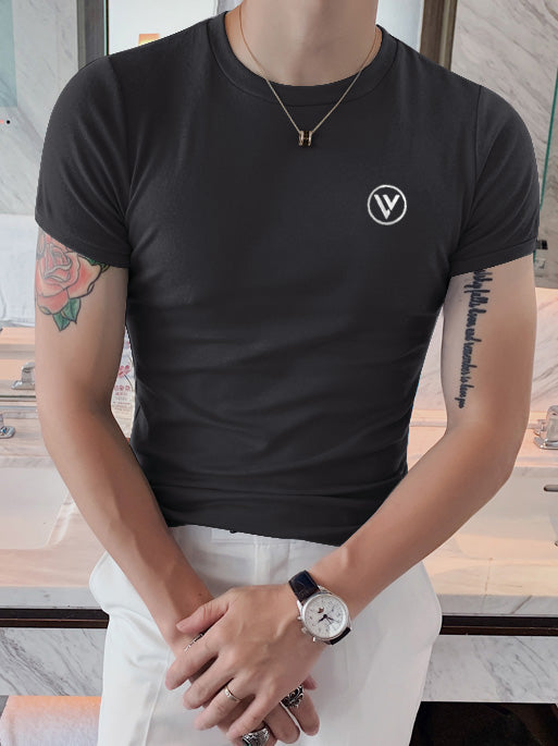 Louis Vicaci Summer T Shirt For Men-Dark Grey-BR13200