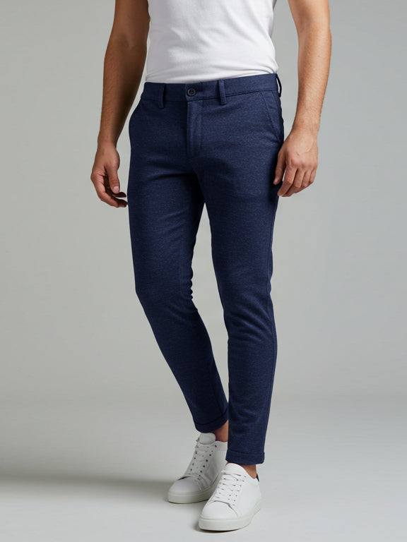 Louis Vicaci Super Stretchy Slim Fit Interlock Denim For Men-Dark Blue-BR405