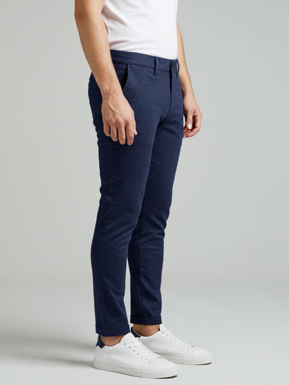 Louis Vicaci Super Stretchy Slim Fit Interlock Denim For Men-Dark Blue-BR405