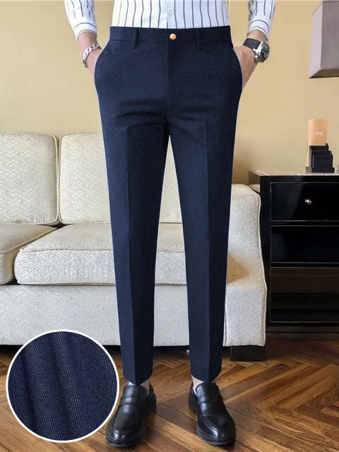 Louis Vicaci Super Stretchy Slim Fit Interlock Denim For Men-Dark Blue-BR405