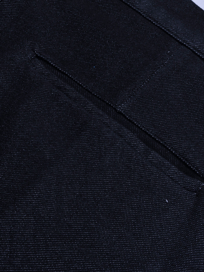 Louis Vicaci Super Stretchy Slim Fit Interlock Denim Pent For Men-Navy with Noise-BR13131