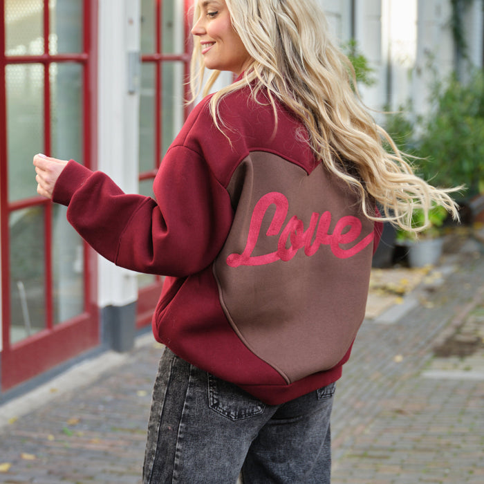 Love jacket burgundy