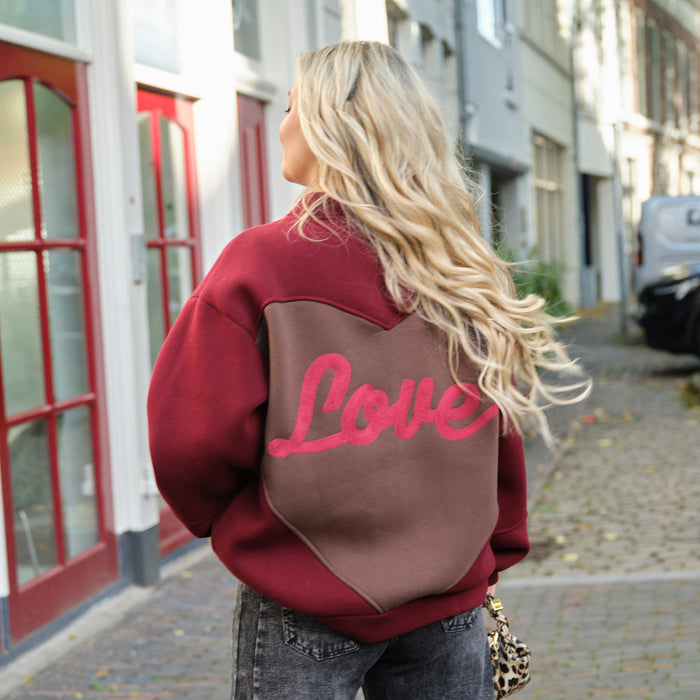 Love jacket burgundy
