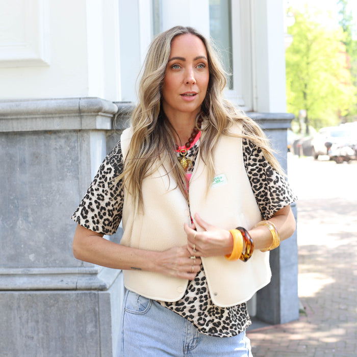 Lovely teddy gilet beige