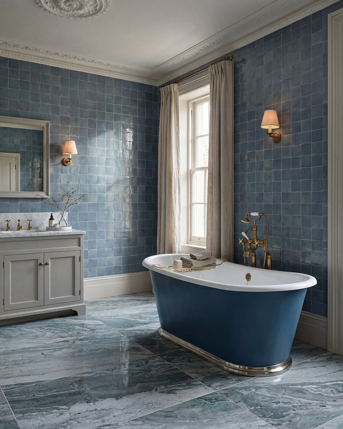 Magnifique Porcelain Ocean||Maroc-Ceramic-Powder-Blue