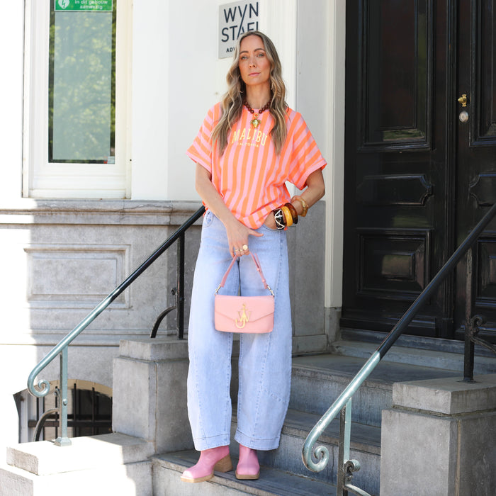 Malibu tee roze oranje