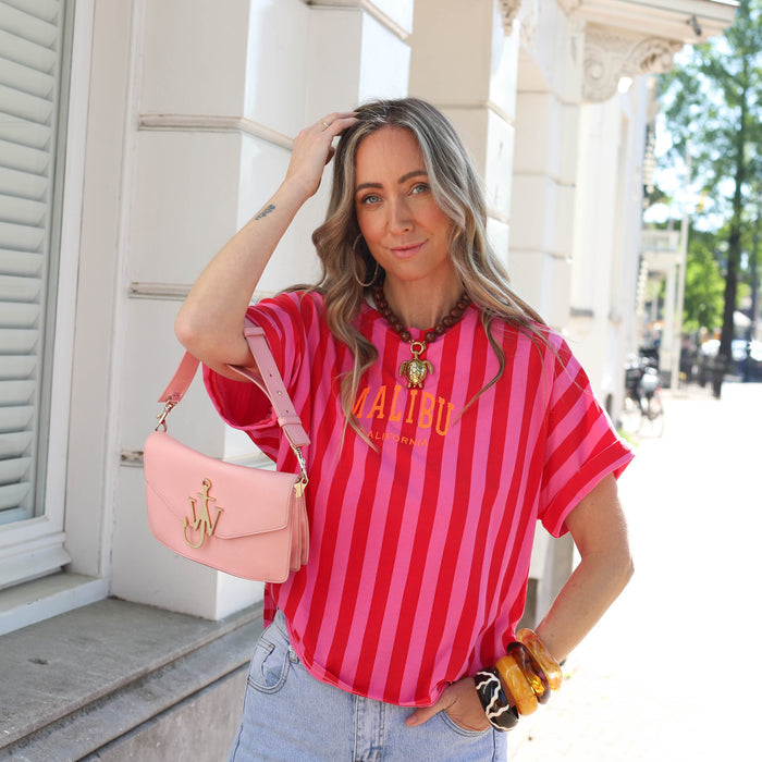 Malibu tee roze rood oranje