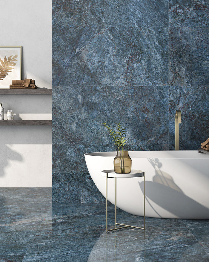 Marble Luxe Porcelain Azzuro