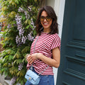 Marie streep top roze burgundy