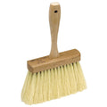 Masonry brush with wood handle and stiff yellow bristles, 6-1/2 in.