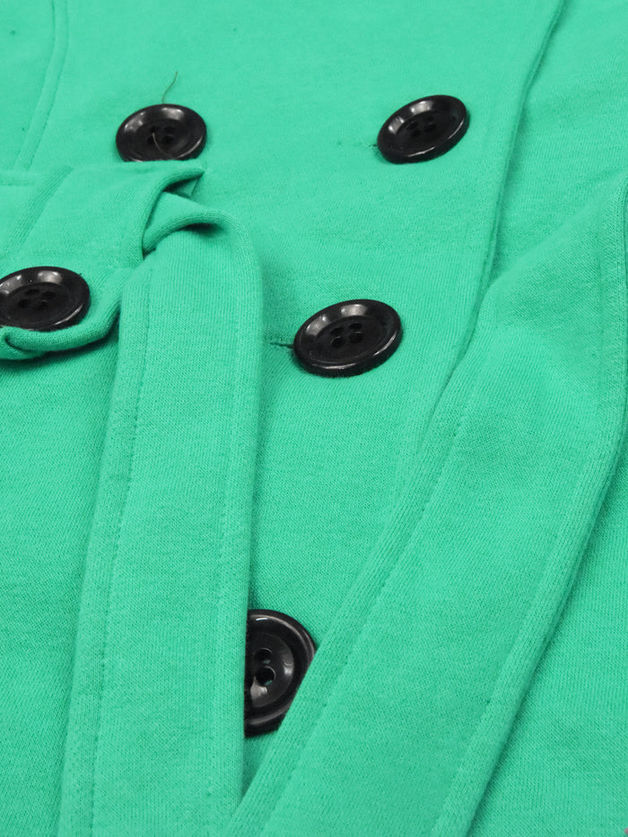 McKenzie Stylish Long Trench Coat For Ladies-Light Green-RT1053