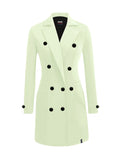 McKenzie Stylish Long Trench Coat For Ladies-Light Smoke Green-BR49