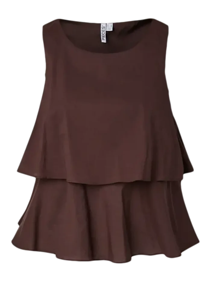 Meagan blouse hot fudge bruin