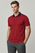 Men’s Premium both seasons four side lyicra Polo Shirt for men red vp07