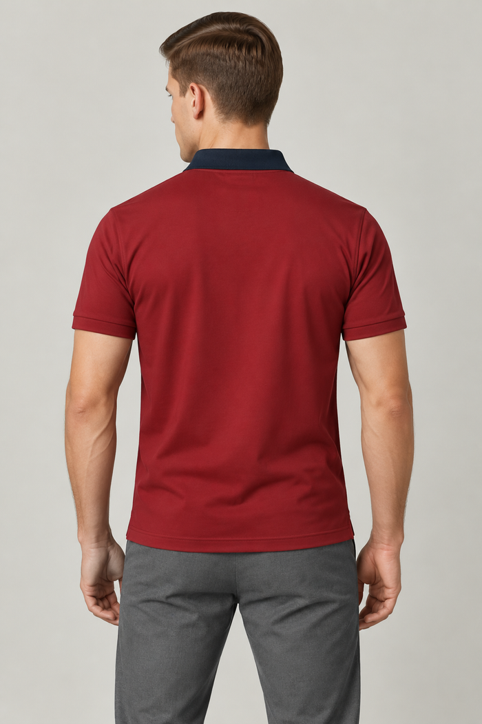 Men’s Premium both seasons four side lyicra Polo Shirt for men red vp07