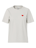 Mila heart tee cloud dancer red