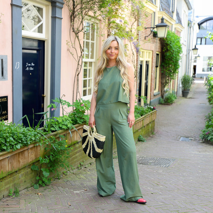Minidi wide pants hedge green